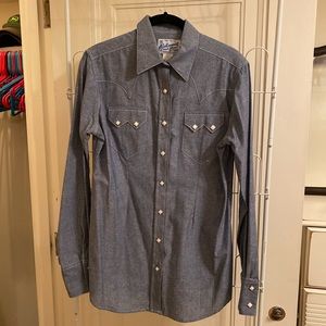 Rockmount Classic Chambray Sawtooth Western Shirt